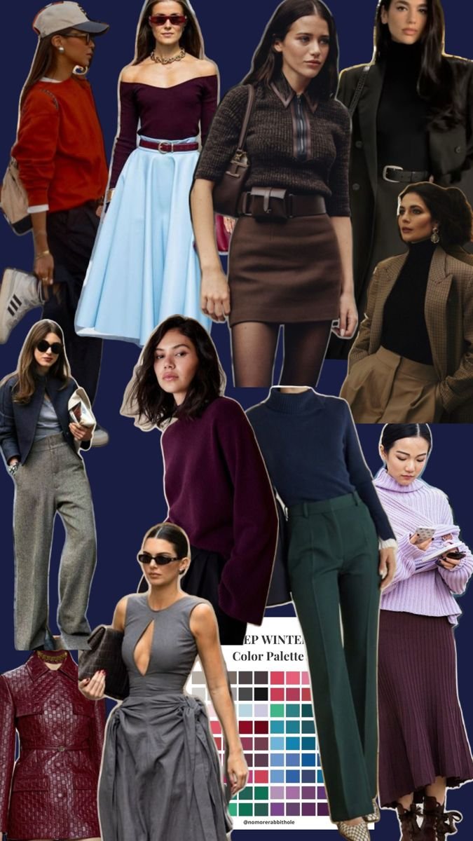 Deep Winter Color Palette Outfit Ideas
