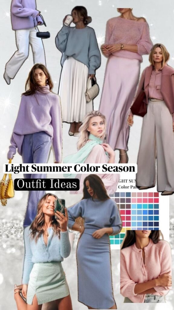 Light Summer Color Season Outfits Ideas Color Palette