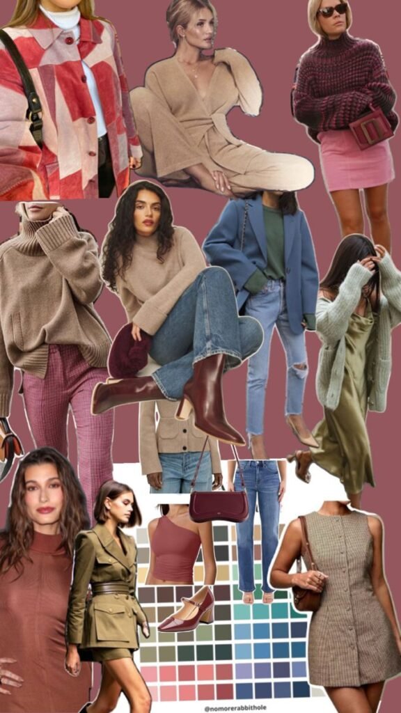 Soft Autumn Color Analysis MoodBoard Clothes and Outfits